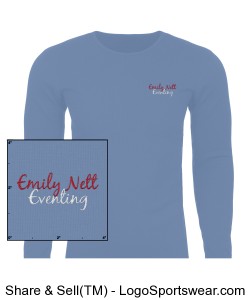 Unisex Long Sleeve Thermal Embroidered NAME on sleeve Design Zoom